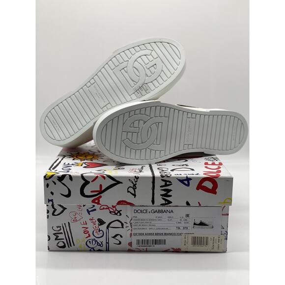 Dolce & Gabbana Portofino Light DG Logo Canvas Sneakers sz. 37.5 EU (7.5 US) - Picture 12 of 12